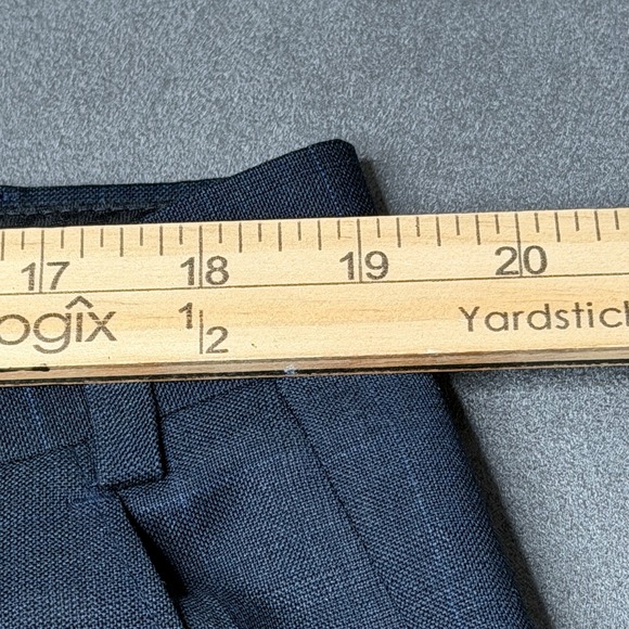 Lauren Ralph Lauren Mens Suit 48L Blazer Navy Blue Windowpane Wool 38x34 Pants - Picture 13 of 16